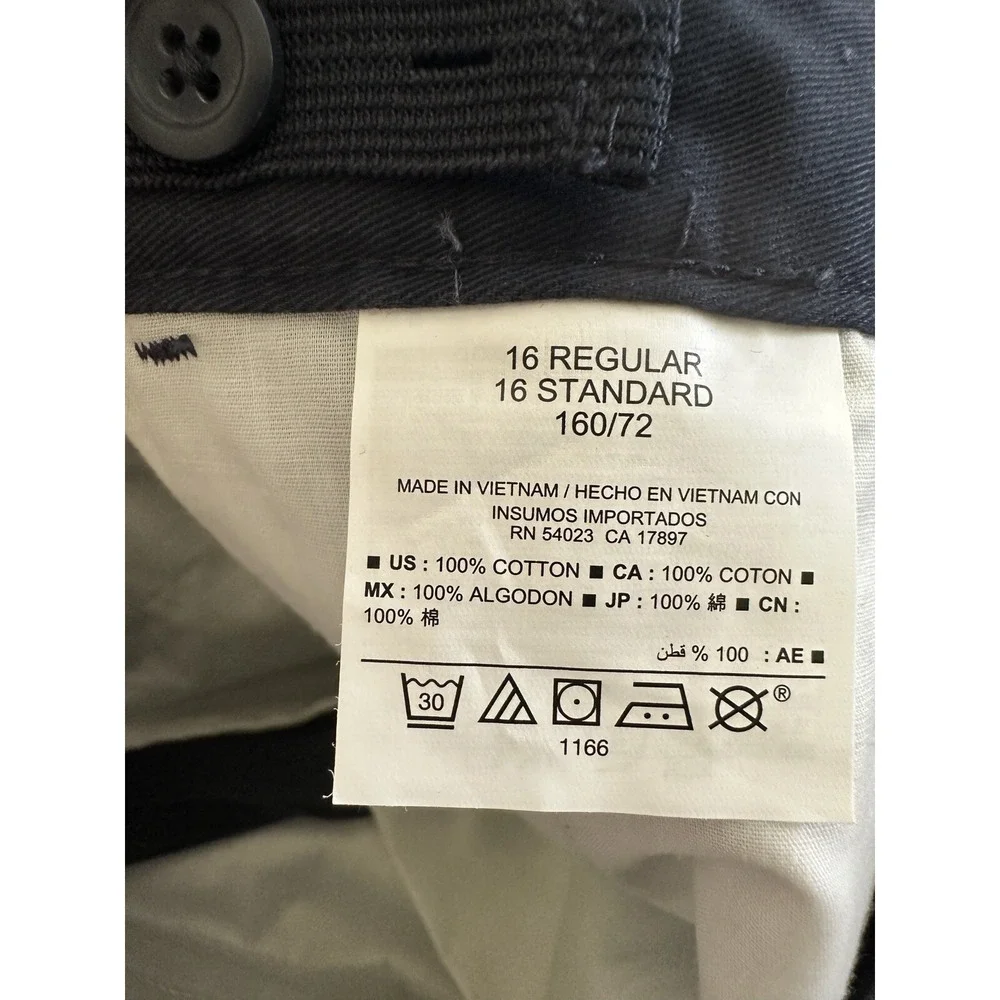 Old Navy Boys Blue Cotton School Uniform Bermuda‎ Shorts Size 16 New